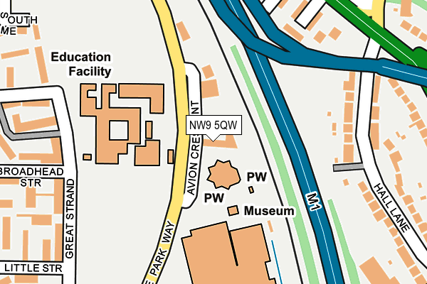 NW9 5QW map - OS OpenMap – Local (Ordnance Survey) NW9 5QW map - OS OpenMap – Local (Ordnance Survey)