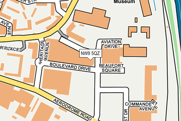 NW9 5QZ map - OS OpenMap – Local (Ordnance Survey)