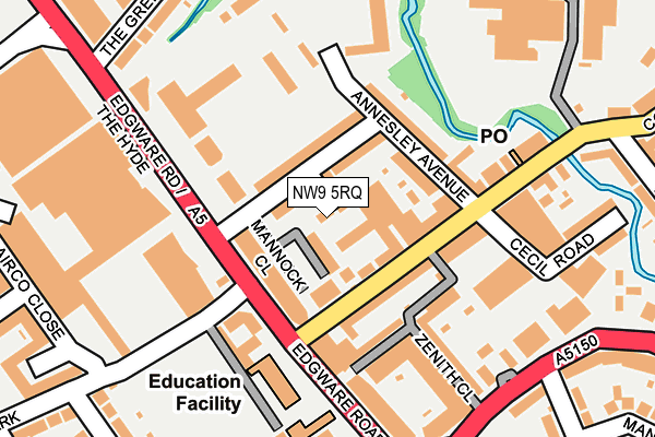 NW9 5RQ map - OS OpenMap – Local (Ordnance Survey) NW9 5RQ map - OS OpenMap – Local (Ordnance Survey)