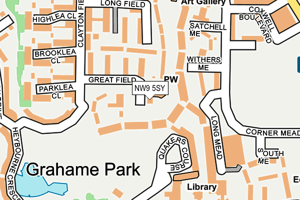 NW9 5SY map - OS OpenMap – Local (Ordnance Survey) NW9 5SY map - OS OpenMap – Local (Ordnance Survey)