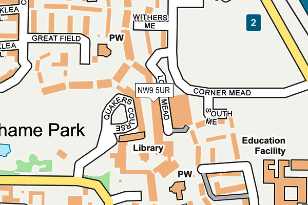 NW9 5UR map - OS OpenMap – Local (Ordnance Survey) NW9 5UR map - OS OpenMap – Local (Ordnance Survey)