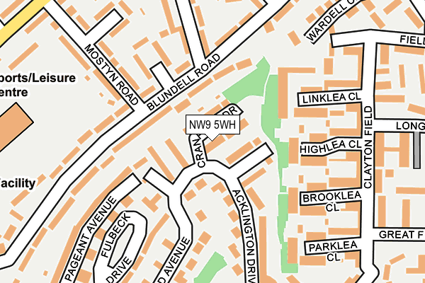 NW9 5WH map - OS OpenMap – Local (Ordnance Survey) NW9 5WH map - OS OpenMap – Local (Ordnance Survey)