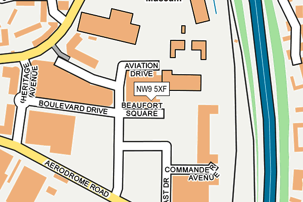 NW9 5XF map - OS OpenMap – Local (Ordnance Survey)