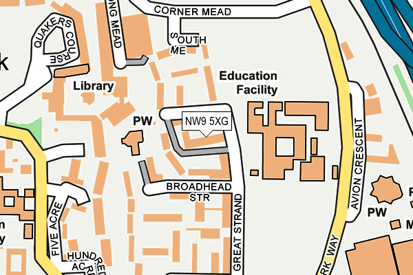 NW9 5XG map - OS OpenMap – Local (Ordnance Survey)