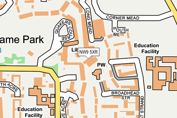 NW9 5XR map - OS OpenMap – Local (Ordnance Survey) NW9 5XR map - OS OpenMap – Local (Ordnance Survey)
