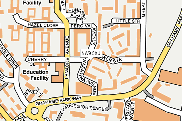 NW9 5XU map - OS OpenMap – Local (Ordnance Survey) NW9 5XU map - OS OpenMap – Local (Ordnance Survey)