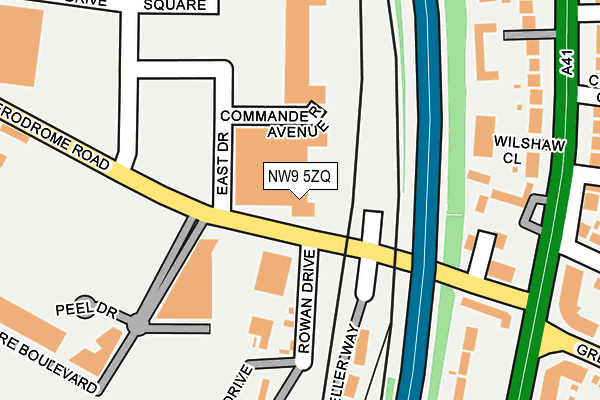 NW9 5ZQ map - OS OpenMap – Local (Ordnance Survey) NW9 5ZQ map - OS OpenMap – Local (Ordnance Survey)