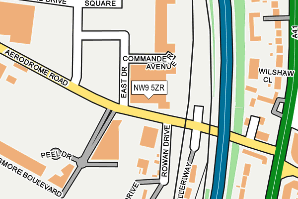 NW9 5ZR map - OS OpenMap – Local (Ordnance Survey)