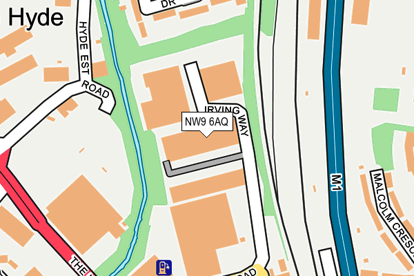 NW9 6AQ map - OS OpenMap – Local (Ordnance Survey) NW9 6AQ map - OS OpenMap – Local (Ordnance Survey)