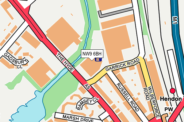 NW9 6BH map - OS OpenMap – Local (Ordnance Survey) NW9 6BH map - OS OpenMap – Local (Ordnance Survey)