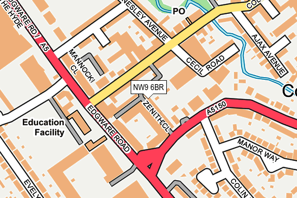 NW9 6BR map - OS OpenMap – Local (Ordnance Survey) NW9 6BR map - OS OpenMap – Local (Ordnance Survey)