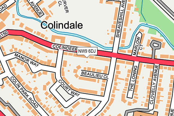 NW9 6DJ map - OS OpenMap – Local (Ordnance Survey)
