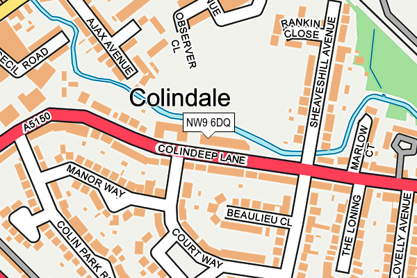 NW9 6DQ map - OS OpenMap – Local (Ordnance Survey)