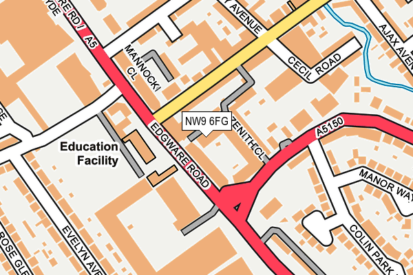 NW9 6FG map - OS OpenMap – Local (Ordnance Survey) NW9 6FG map - OS OpenMap – Local (Ordnance Survey)