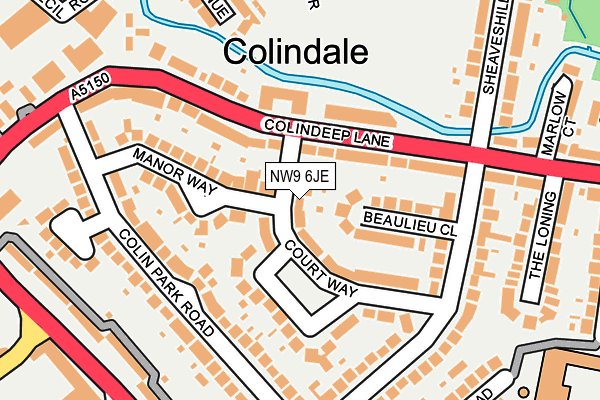 NW9 6JE map - OS OpenMap – Local (Ordnance Survey)