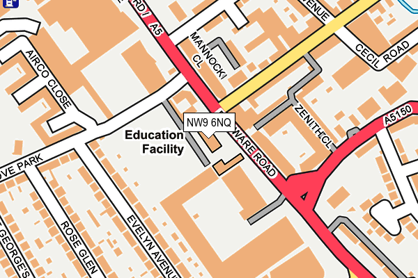 NW9 6NQ map - OS OpenMap – Local (Ordnance Survey) NW9 6NQ map - OS OpenMap – Local (Ordnance Survey)