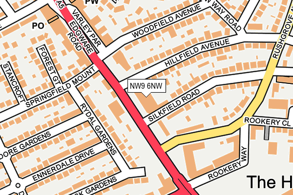 NW9 6NW map - OS OpenMap – Local (Ordnance Survey) NW9 6NW map - OS OpenMap – Local (Ordnance Survey)