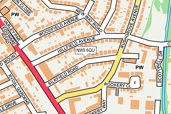 NW9 6QU map - OS OpenMap – Local (Ordnance Survey)