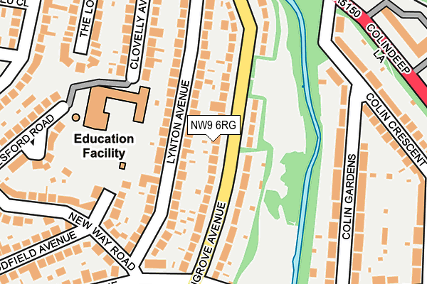NW9 6RG map - OS OpenMap – Local (Ordnance Survey) NW9 6RG map - OS OpenMap – Local (Ordnance Survey)