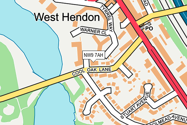 NW9 7AH map - OS OpenMap – Local (Ordnance Survey) NW9 7AH map - OS OpenMap – Local (Ordnance Survey)