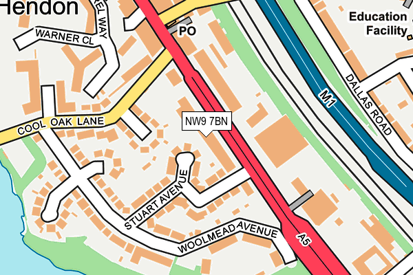 NW9 7BN map - OS OpenMap – Local (Ordnance Survey) NW9 7BN map - OS OpenMap – Local (Ordnance Survey)