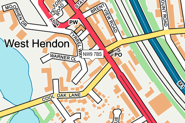 NW9 7BS map - OS OpenMap – Local (Ordnance Survey) NW9 7BS map - OS OpenMap – Local (Ordnance Survey)
