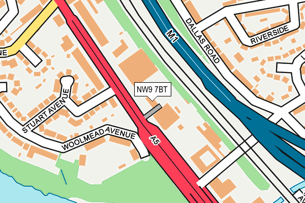NW9 7BT map - OS OpenMap – Local (Ordnance Survey) NW9 7BT map - OS OpenMap – Local (Ordnance Survey)