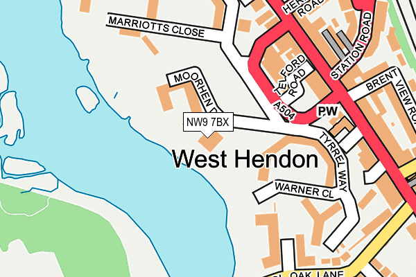 NW9 7BX map - OS OpenMap – Local (Ordnance Survey) NW9 7BX map - OS OpenMap – Local (Ordnance Survey)