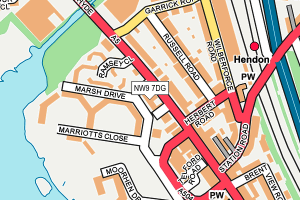 NW9 7DG map - OS OpenMap – Local (Ordnance Survey) NW9 7DG map - OS OpenMap – Local (Ordnance Survey)
