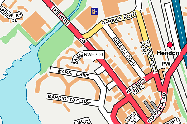 NW9 7DJ map - OS OpenMap – Local (Ordnance Survey) NW9 7DJ map - OS OpenMap – Local (Ordnance Survey)