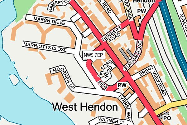 NW9 7EP map - OS OpenMap – Local (Ordnance Survey)