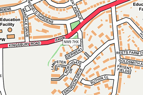 NW9 7HX map - OS OpenMap – Local (Ordnance Survey) NW9 7HX map - OS OpenMap – Local (Ordnance Survey)