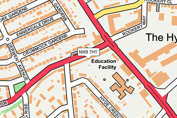 NW9 7HY map - OS OpenMap – Local (Ordnance Survey) NW9 7HY map - OS OpenMap – Local (Ordnance Survey)