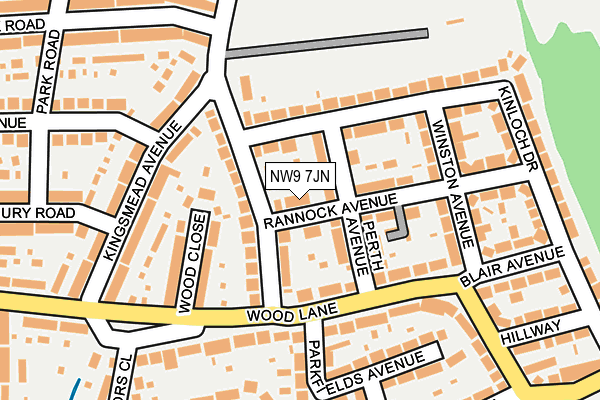 NW9 7JN map - OS OpenMap – Local (Ordnance Survey) NW9 7JN map - OS OpenMap – Local (Ordnance Survey)