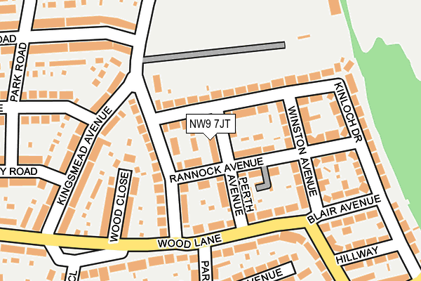NW9 7JT map - OS OpenMap – Local (Ordnance Survey) NW9 7JT map - OS OpenMap – Local (Ordnance Survey)