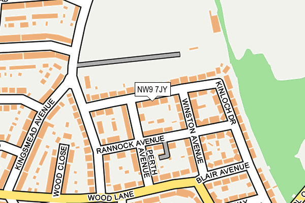 NW9 7JY map - OS OpenMap – Local (Ordnance Survey) NW9 7JY map - OS OpenMap – Local (Ordnance Survey)
