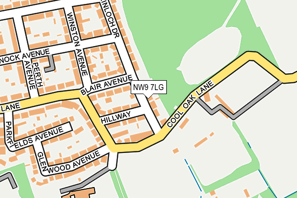 NW9 7LG map - OS OpenMap – Local (Ordnance Survey) NW9 7LG map - OS OpenMap – Local (Ordnance Survey)