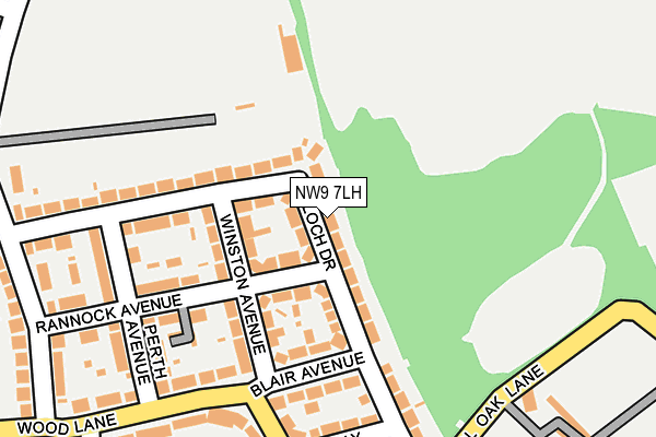 NW9 7LH map - OS OpenMap – Local (Ordnance Survey) NW9 7LH map - OS OpenMap – Local (Ordnance Survey)