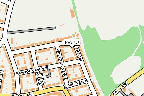 NW9 7LJ map - OS OpenMap – Local (Ordnance Survey) NW9 7LJ map - OS OpenMap – Local (Ordnance Survey)
