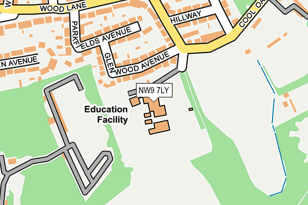 NW9 7LY map - OS OpenMap – Local (Ordnance Survey) NW9 7LY map - OS OpenMap – Local (Ordnance Survey)