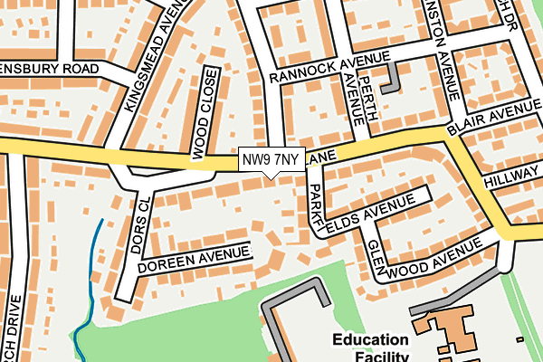 NW9 7NY map - OS OpenMap – Local (Ordnance Survey) NW9 7NY map - OS OpenMap – Local (Ordnance Survey)