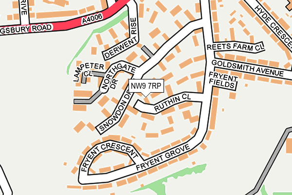 NW9 7RP map - OS OpenMap – Local (Ordnance Survey) NW9 7RP map - OS OpenMap – Local (Ordnance Survey)