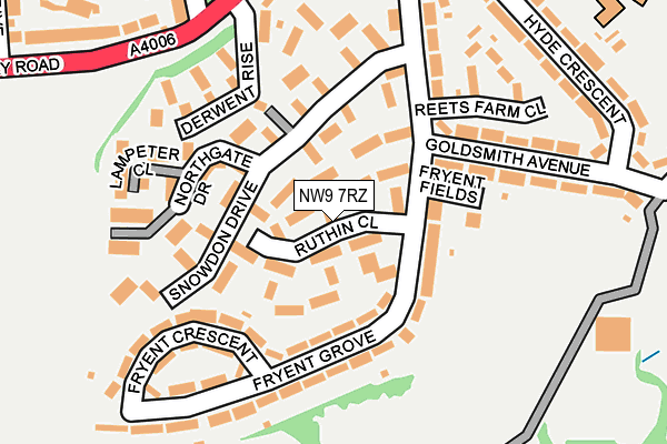 NW9 7RZ map - OS OpenMap – Local (Ordnance Survey) NW9 7RZ map - OS OpenMap – Local (Ordnance Survey)