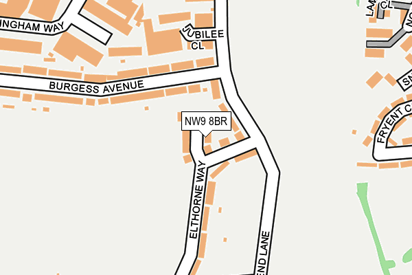 NW9 8BR map - OS OpenMap – Local (Ordnance Survey) NW9 8BR map - OS OpenMap – Local (Ordnance Survey)