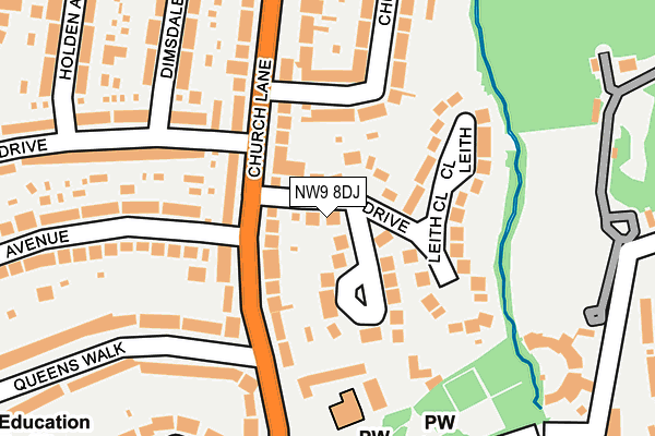 NW9 8DJ map - OS OpenMap – Local (Ordnance Survey) NW9 8DJ map - OS OpenMap – Local (Ordnance Survey)