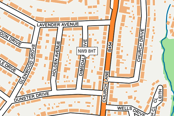 NW9 8HT map - OS OpenMap – Local (Ordnance Survey)
