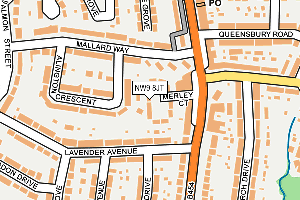 NW9 8JT map - OS OpenMap – Local (Ordnance Survey) NW9 8JT map - OS OpenMap – Local (Ordnance Survey)