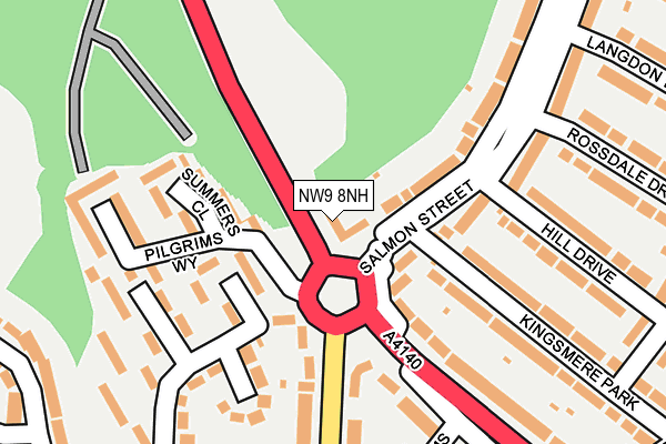 NW9 8NH map - OS OpenMap – Local (Ordnance Survey) NW9 8NH map - OS OpenMap – Local (Ordnance Survey)