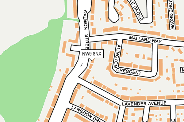 NW9 8NX map - OS OpenMap – Local (Ordnance Survey) NW9 8NX map - OS OpenMap – Local (Ordnance Survey)