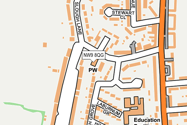 NW9 8QG map - OS OpenMap – Local (Ordnance Survey) NW9 8QG map - OS OpenMap – Local (Ordnance Survey)